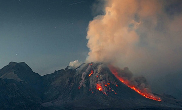 Выпадение пепла от вулкана Шивелуч ожидается в Петропавловске-Камчатском